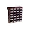 Triton Products Wall Storage Unit W/ (24) 5-3/8" L x 4-1/8" W x 3" H Brown Poly Bins & Wall Mount Rails 3-210BRWS - alternate 1